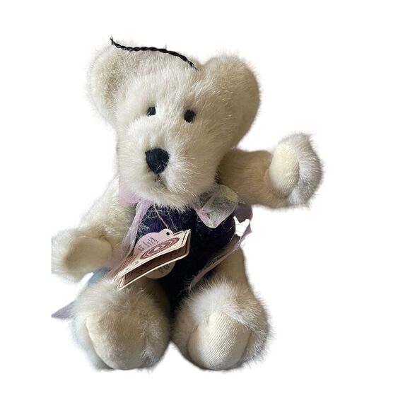Boyds Bears Kids White & Purple Flora B. Flutterby Stuffed Plush Toy - Picture 2 of 13
